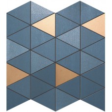 MEK Blue Mosaico Diamond Gold Wall