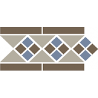 Бордюр керамический Border LISBON with 1 strip (Tr.01, Dots 29+11, Strips 29) 28х15 см