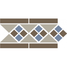 Бордюр керамический Border LISBON with 1 strip (Tr.01, Dots 29+11, Strips 29) 28х15 см
