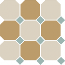 Гранит керамический 4416+03 OCT13-B White 16 Yellow 03 OCTAGON/Turquoise 13 Dots 30x30 см