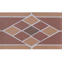 Подступенник мозаичный из клинкера (на сетке) Rhomb/Ромб Ecoclinker 25х15