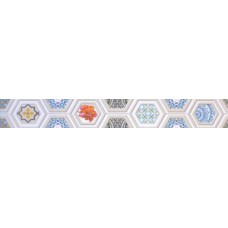 Бордюр настенный Unicer Glam Gio Blanco 7,5x58