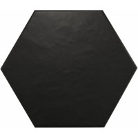 Hexatile Negro Mate 17.5*20